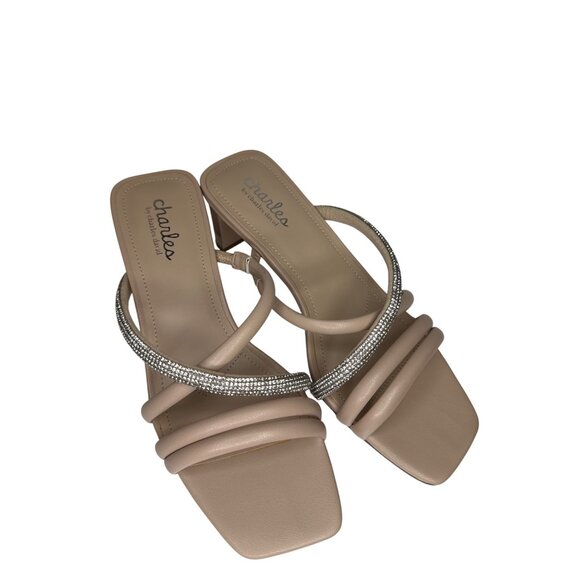 Charls David Fusion Women's Sandal Strappy Heeled Rhinestone Casual Size 9 NIB - Picture 3 of 8